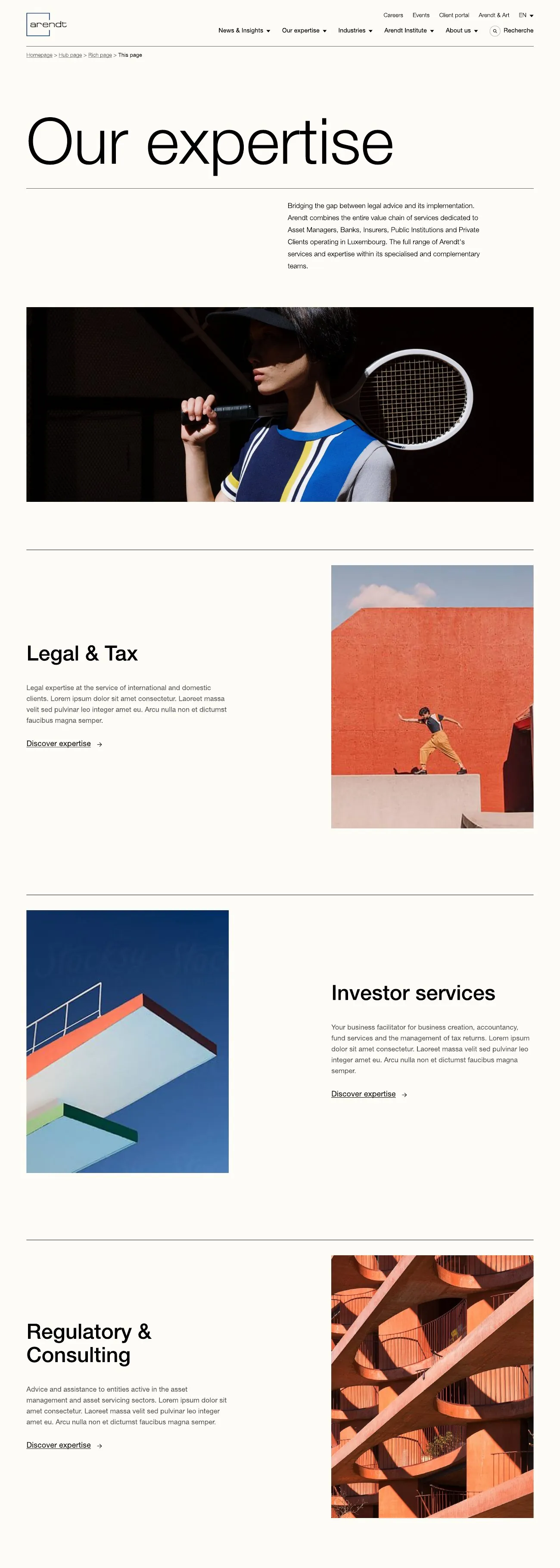 Page Our expertise