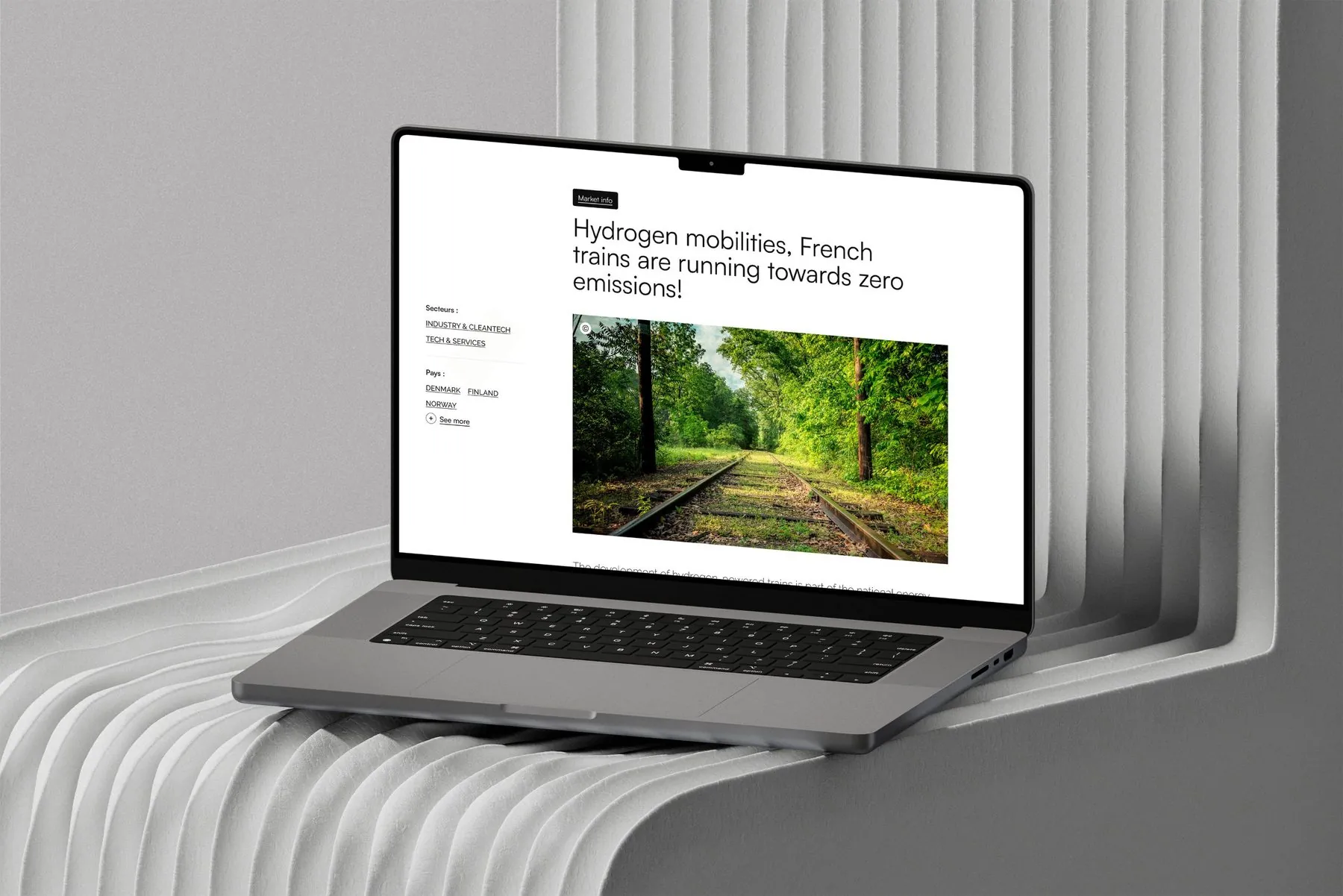 Article « Hydrogen mobilities » sur ordinateur portable