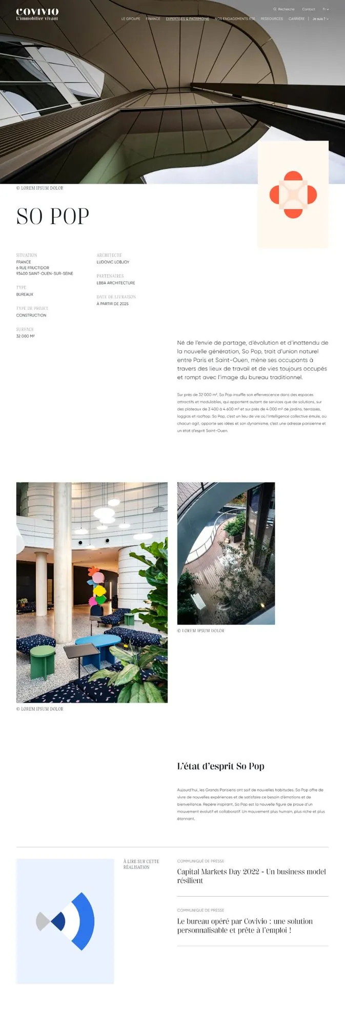 Page projet So Pop
