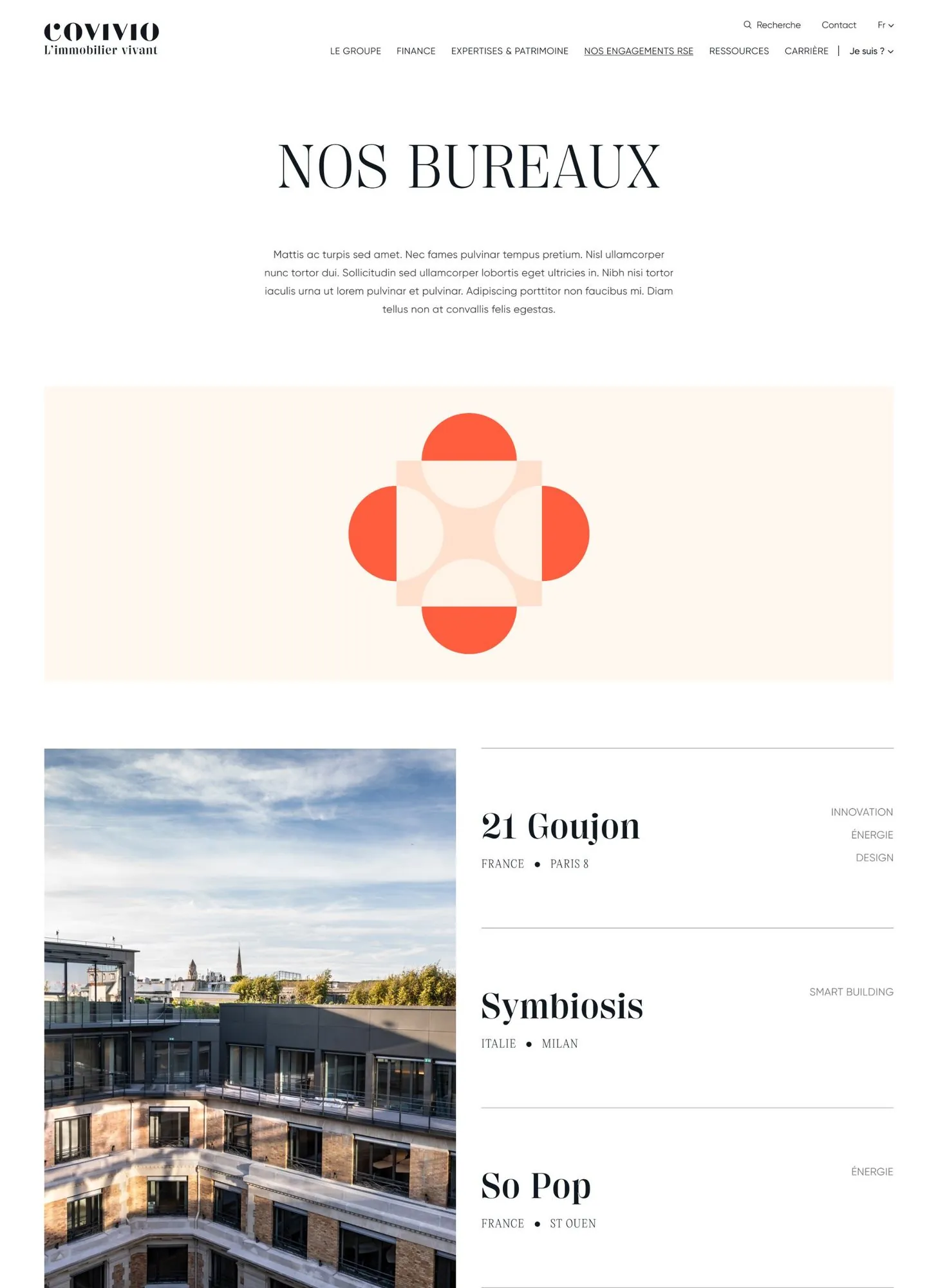 Page Nos bureaux