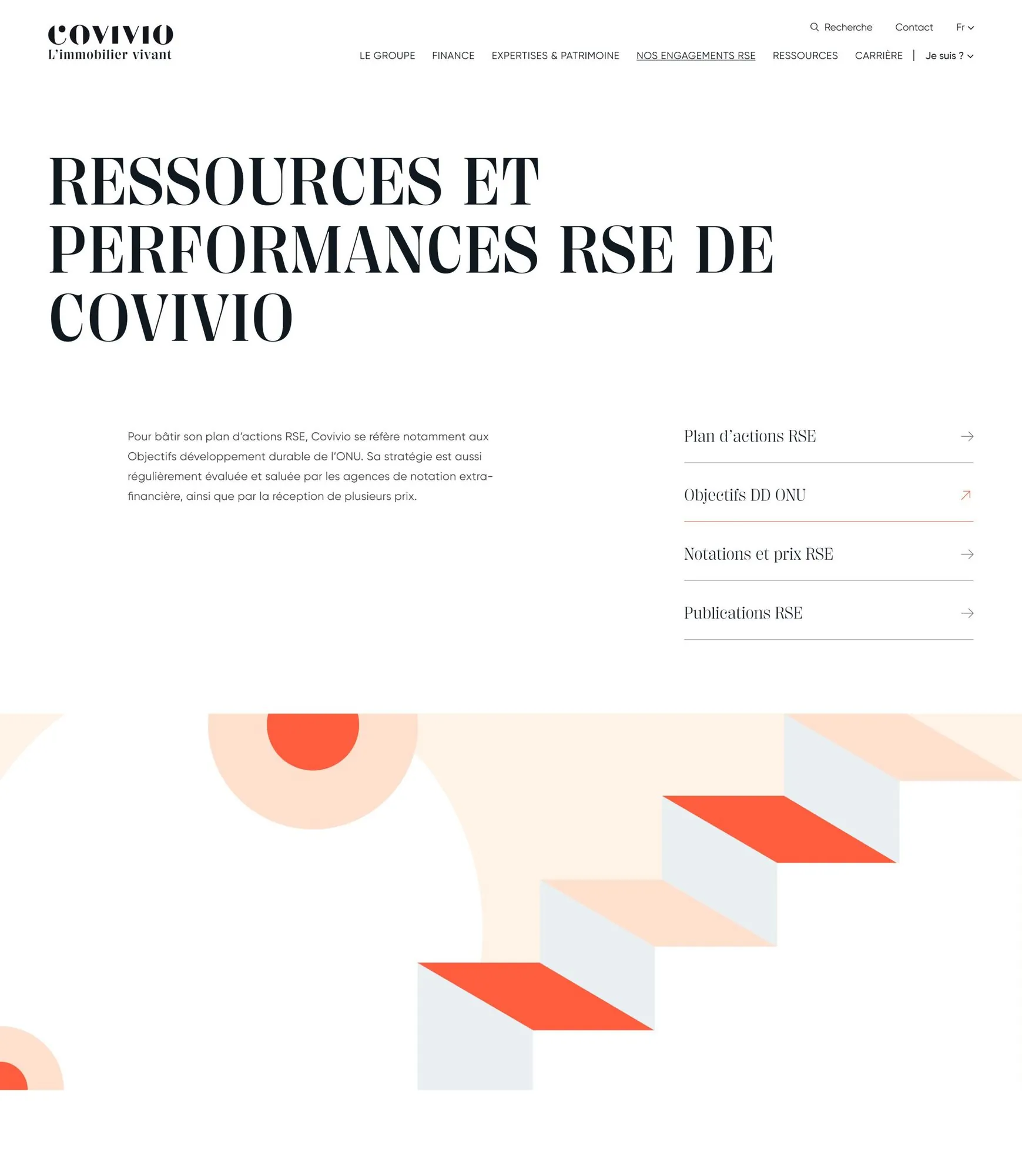 Page ressources et performances RSE