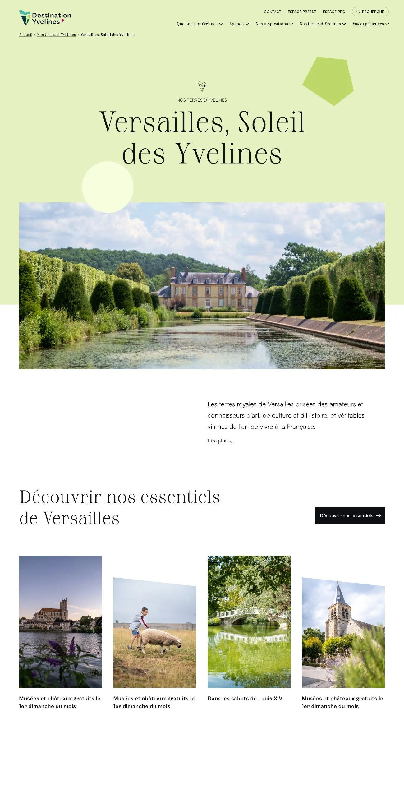 Page Versailles, Soleil des Yvelines