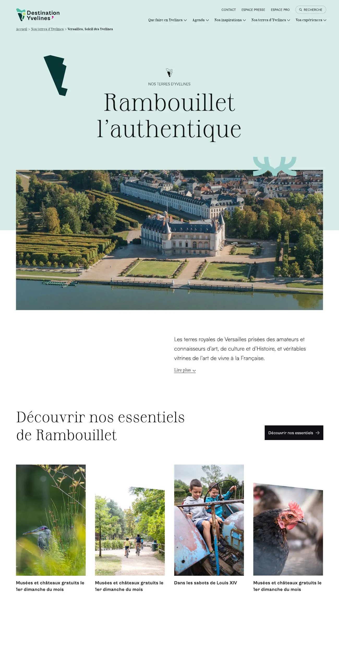 Page Rambouillet l’authentique